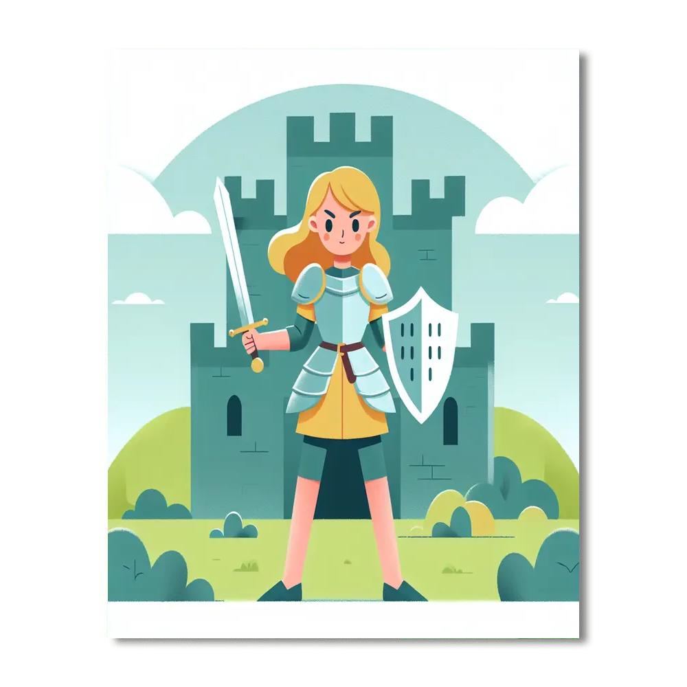 Brave Knight Quest Number Painting