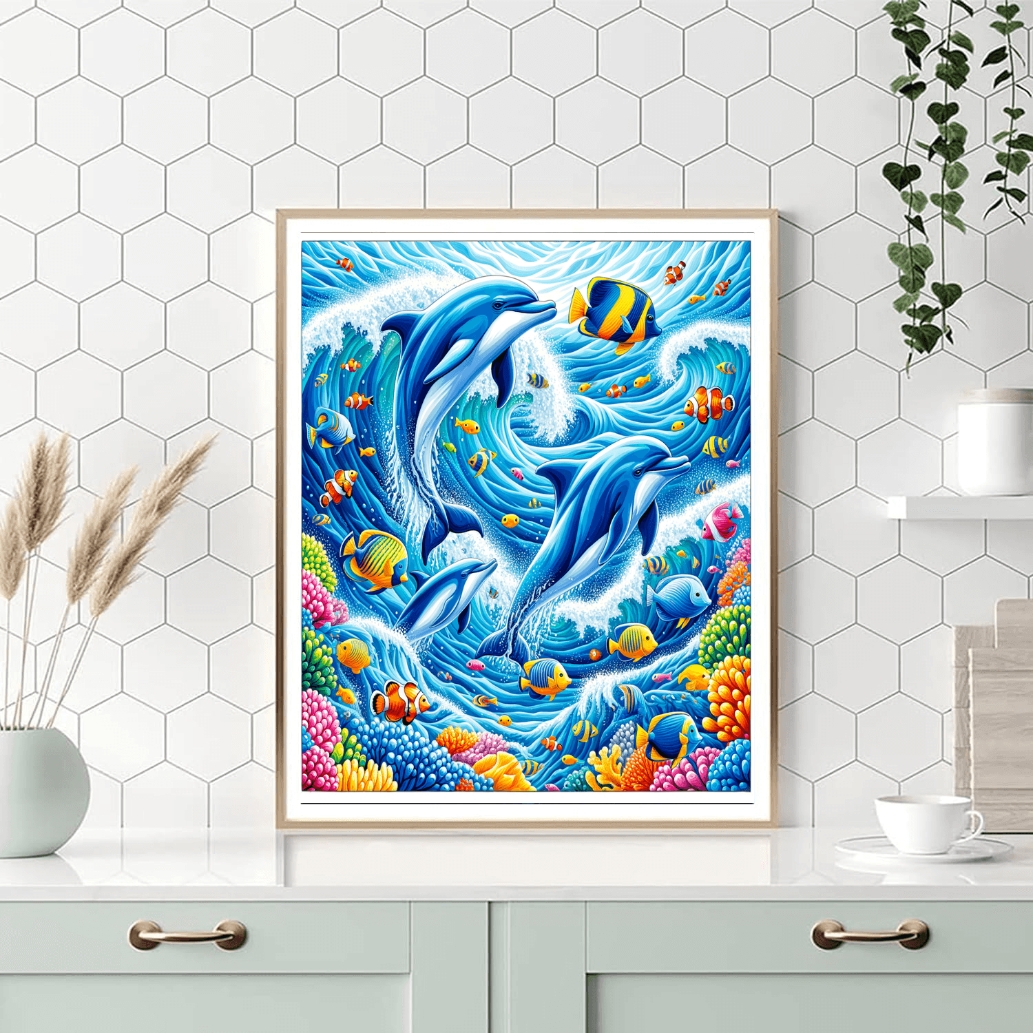 Frolicking Dolphins Paint By Numbers