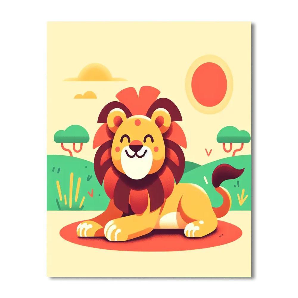 Lively Lion Paint By Color