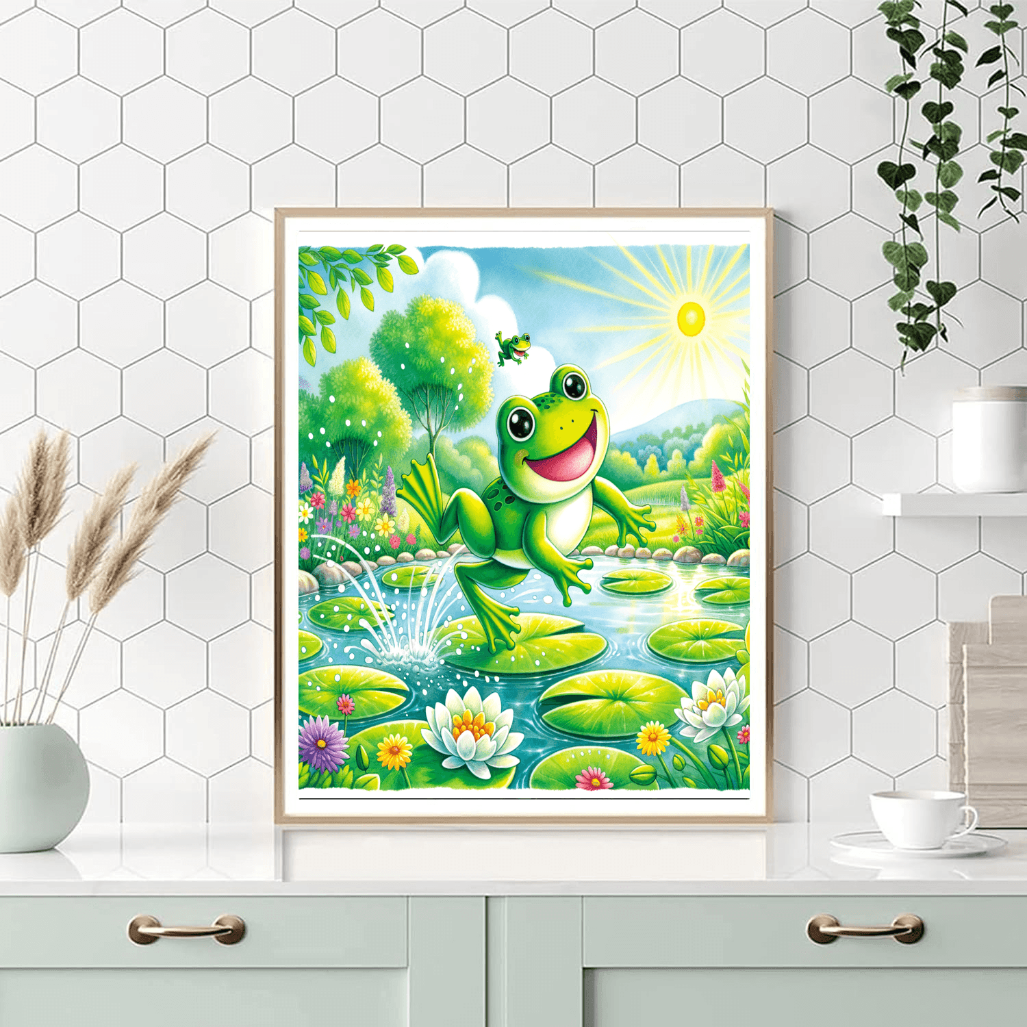Frogs In The Pond Paint By Numbers