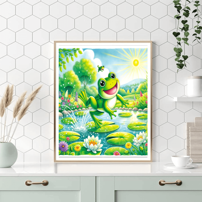 Frogs In The Pond Paint By Numbers