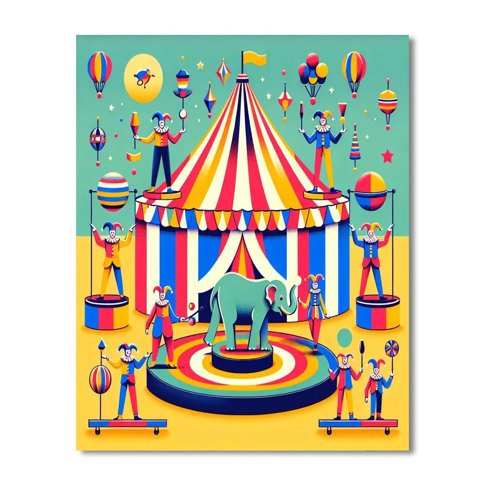 Circus Delight Paint By Numbers Art