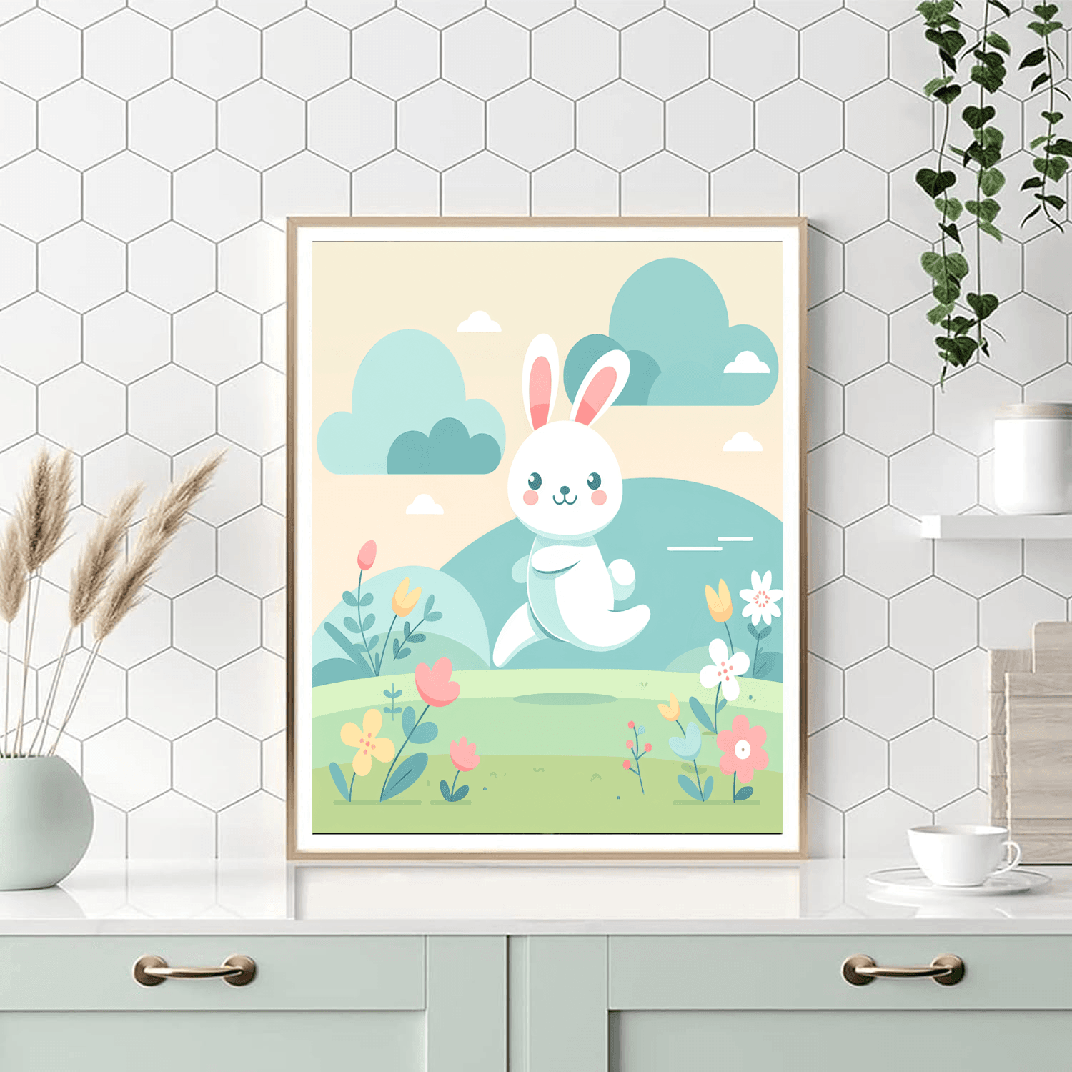 Fluffy Bunny Meadows DIY Paint By Numbers