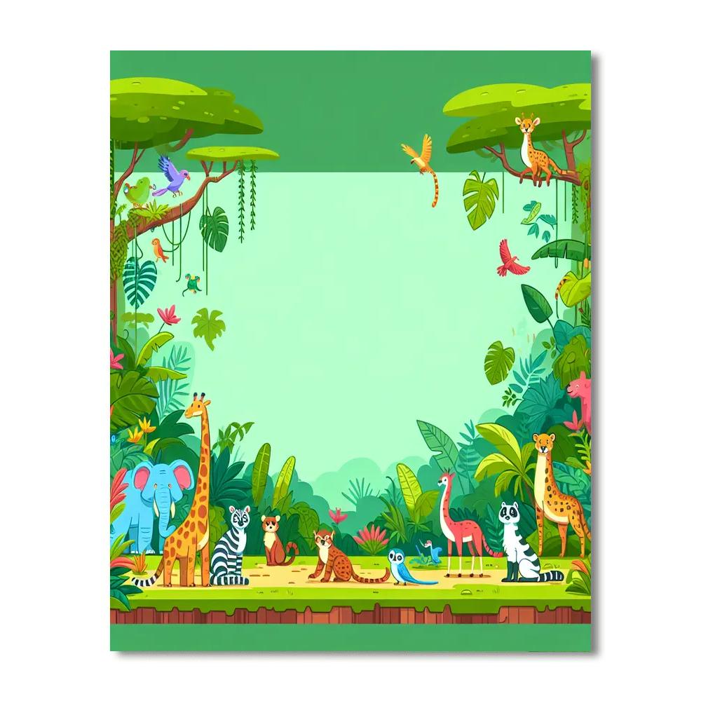 Journey Through The Rainforest Numbered Painting Kits