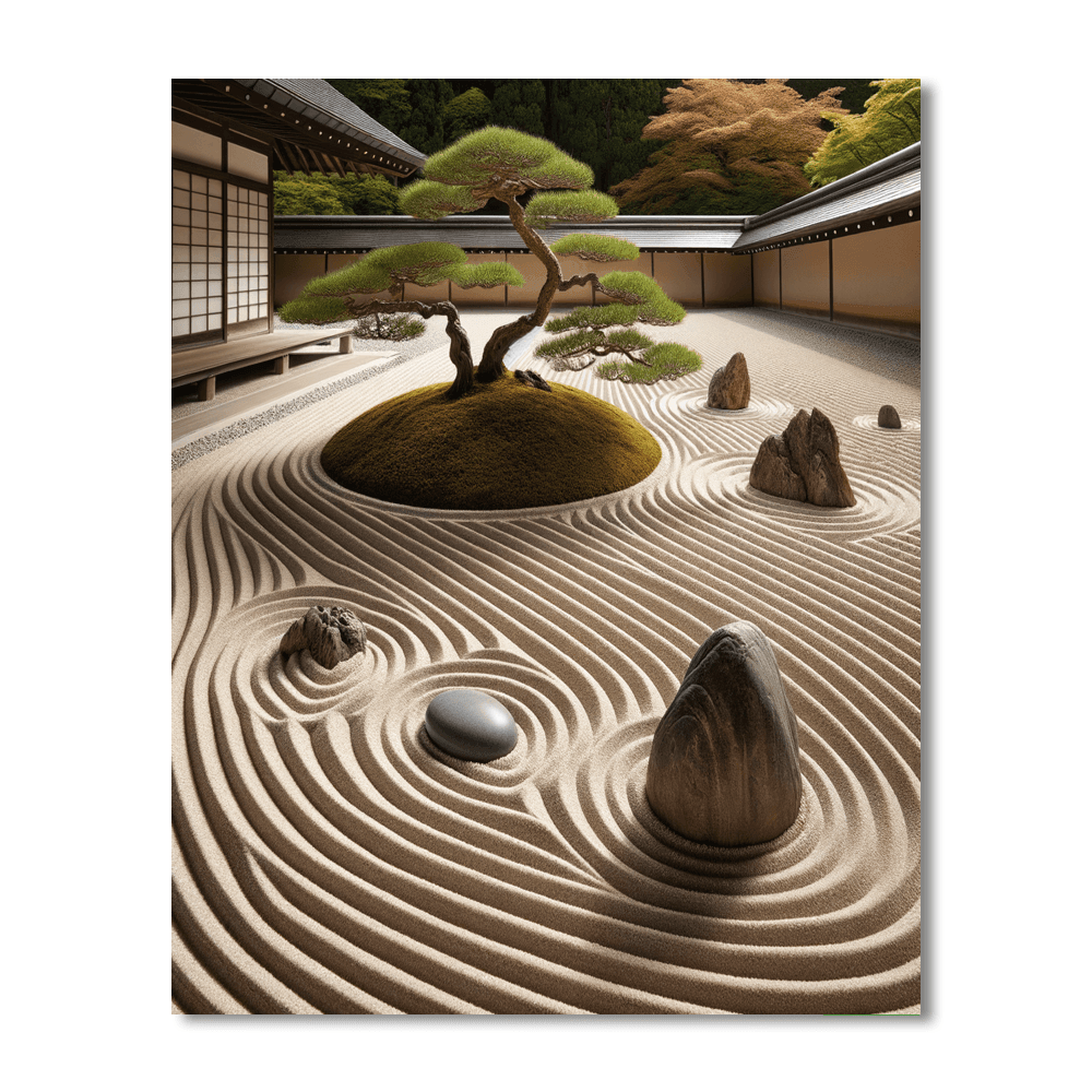 Tranquil Zen Garden - DIY Painting By Numbers Kit