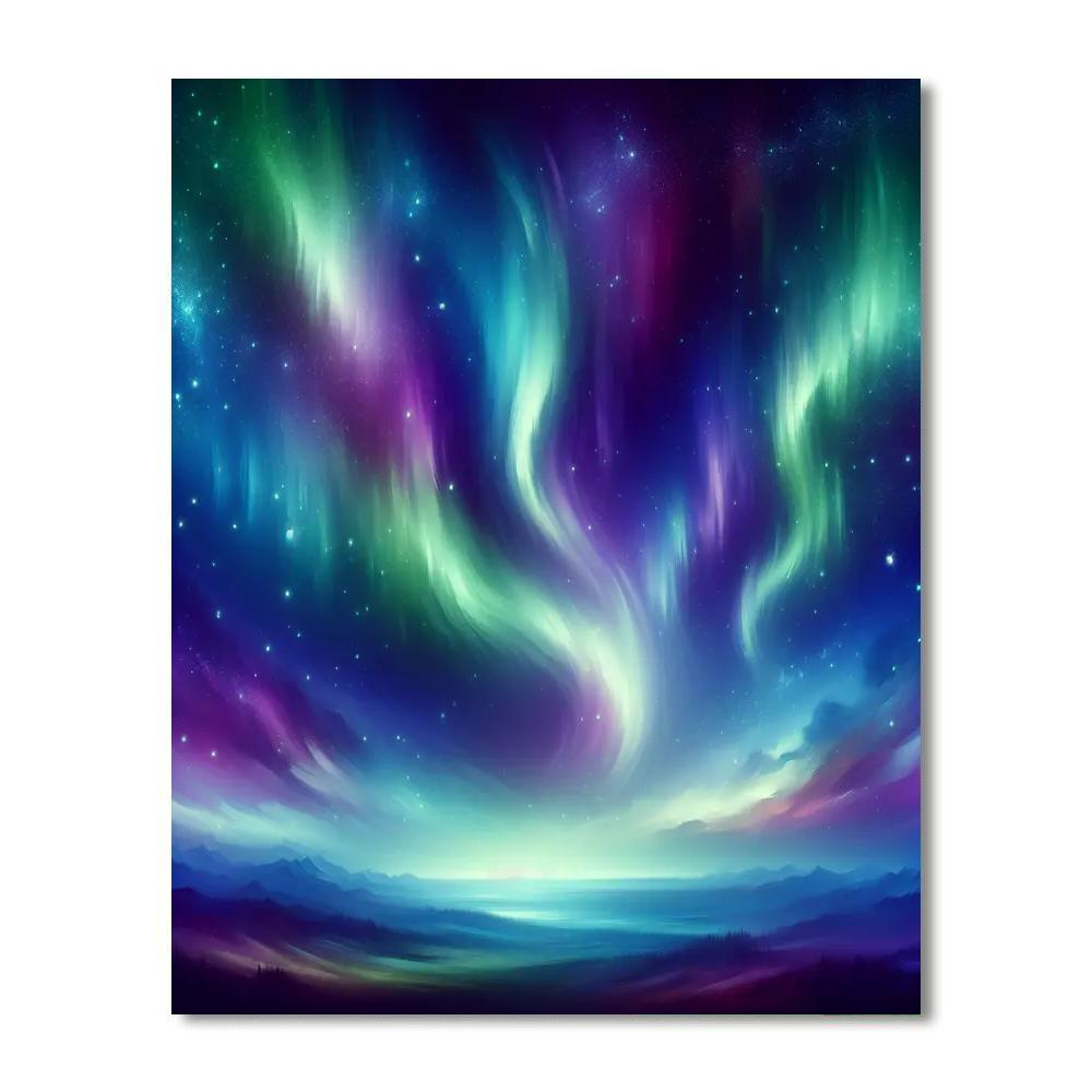 Northern Lights Mystery DIY Paint By Numbers