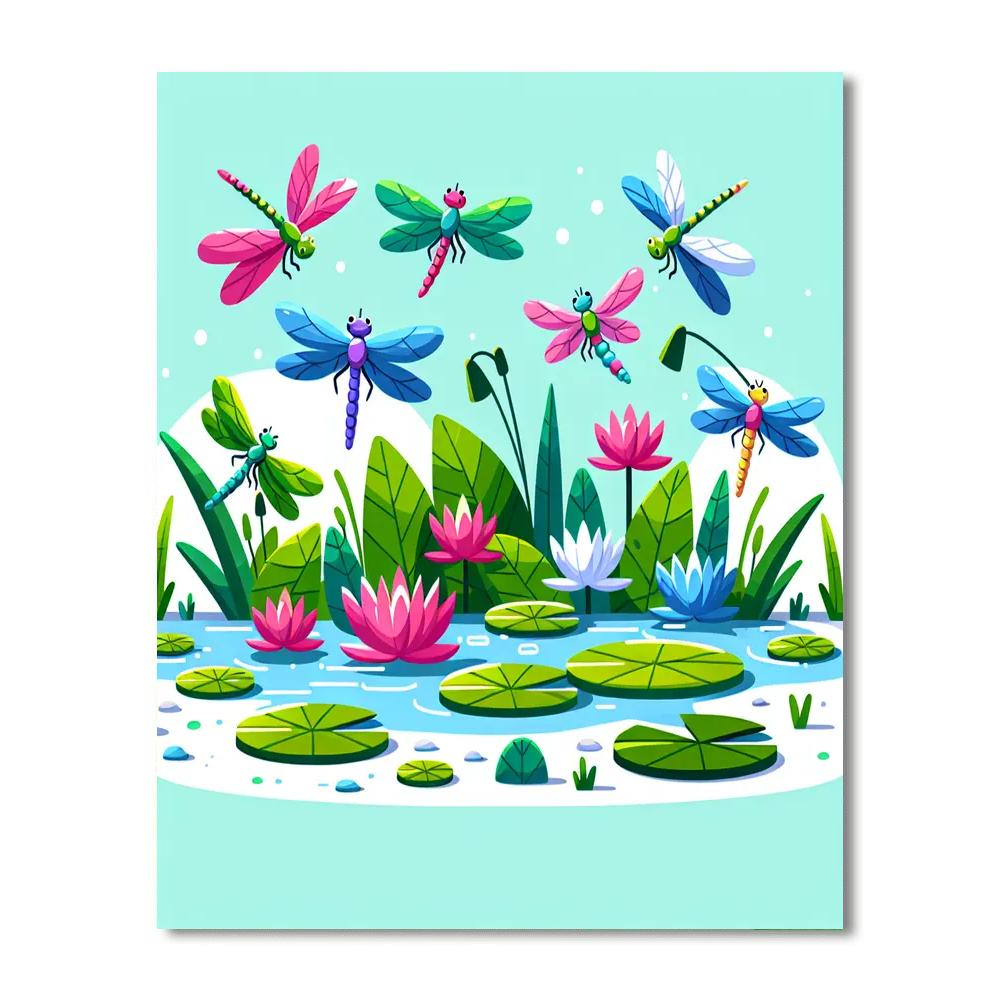 Dynamic Dragonfly Delight Numbered Painting Kits