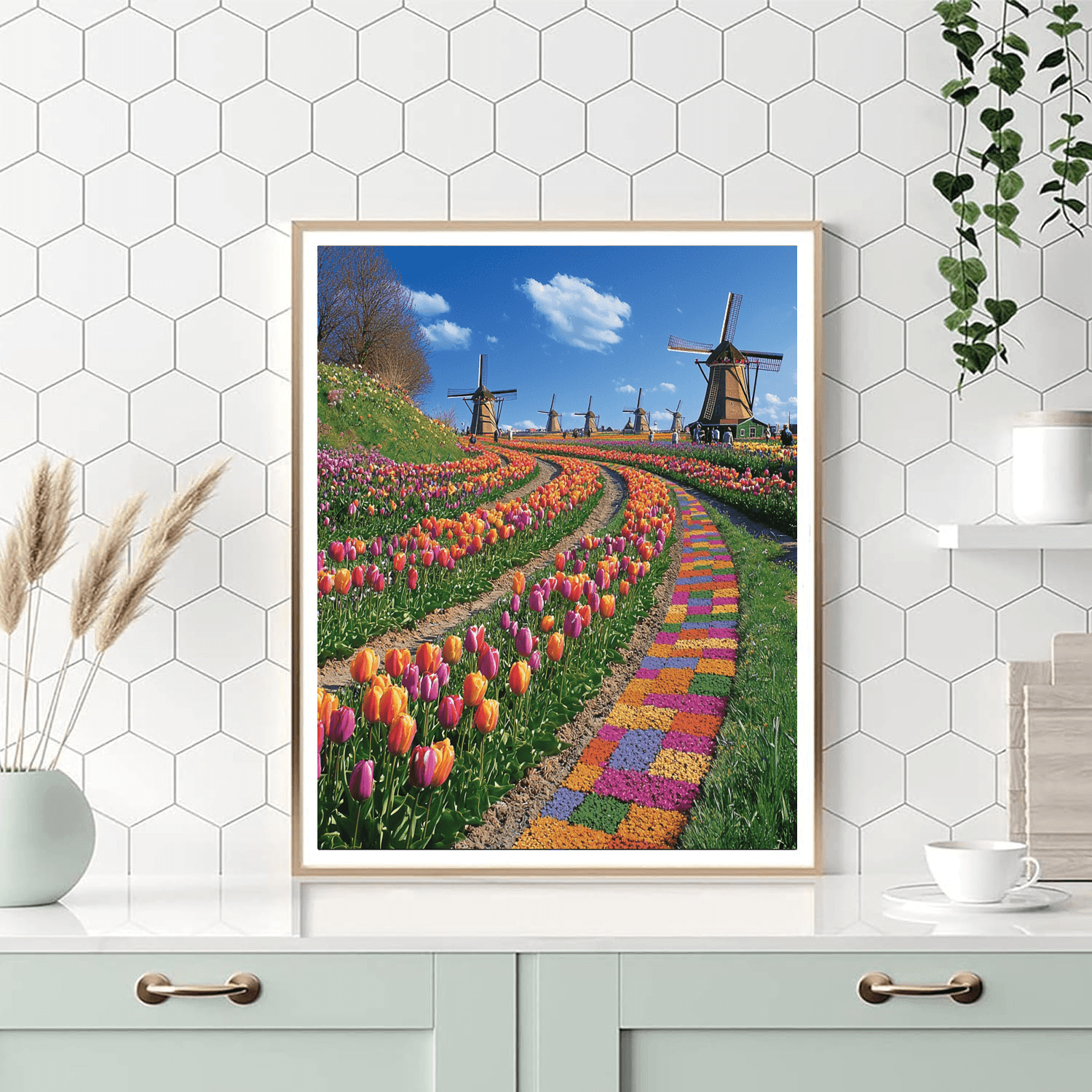Tulip Fields Of Keukenhof - Netherlands Numbered Painting Kits