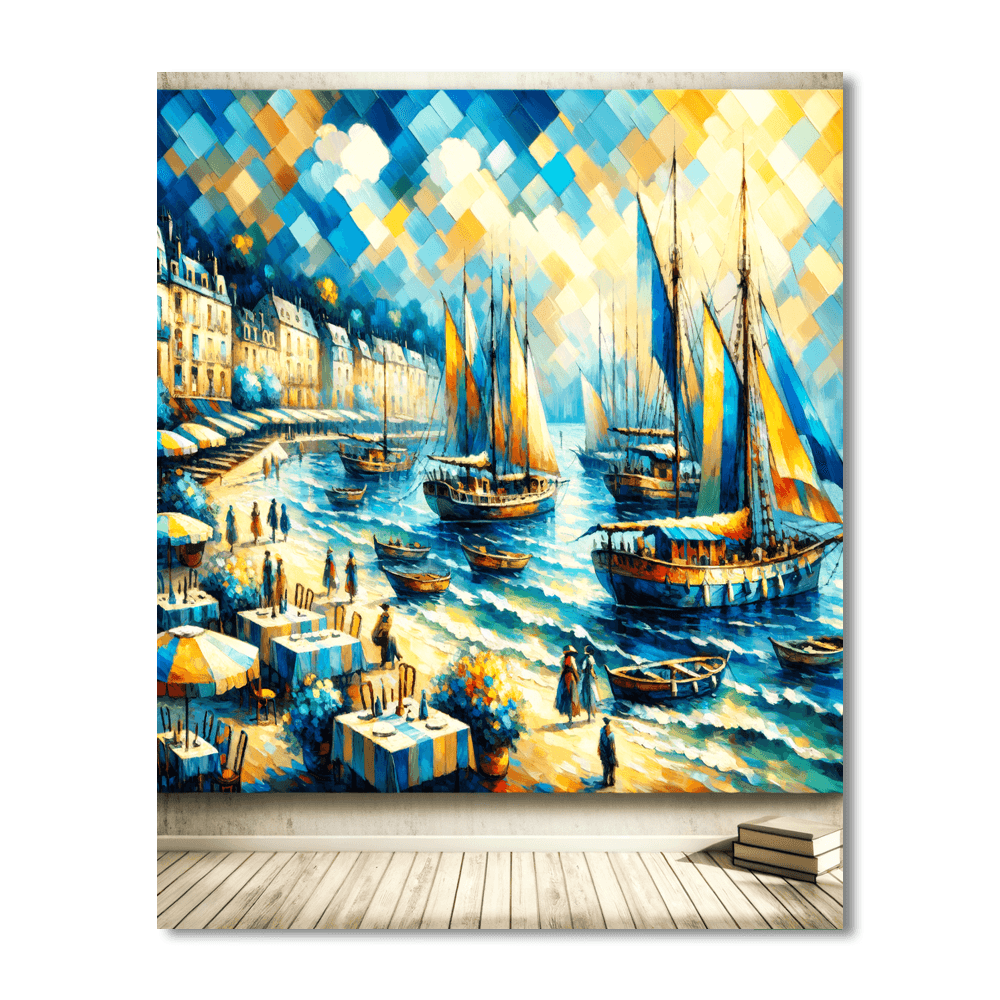 Charming Harbor View Painting By Numbers Kit