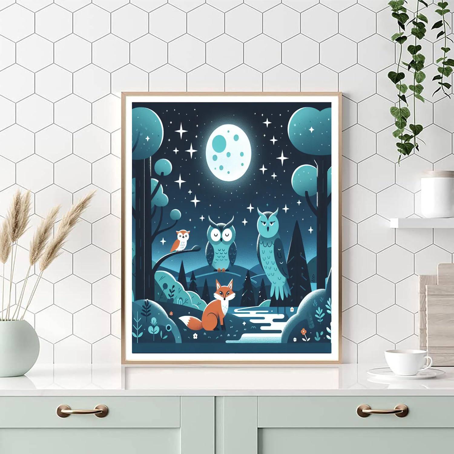 Moonlit Night Adventure Paint By Numbers Art