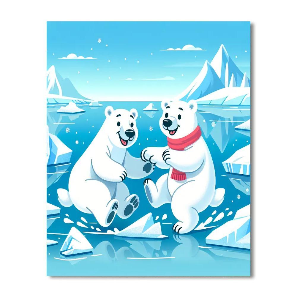 Polar Bear Party Paint By Number