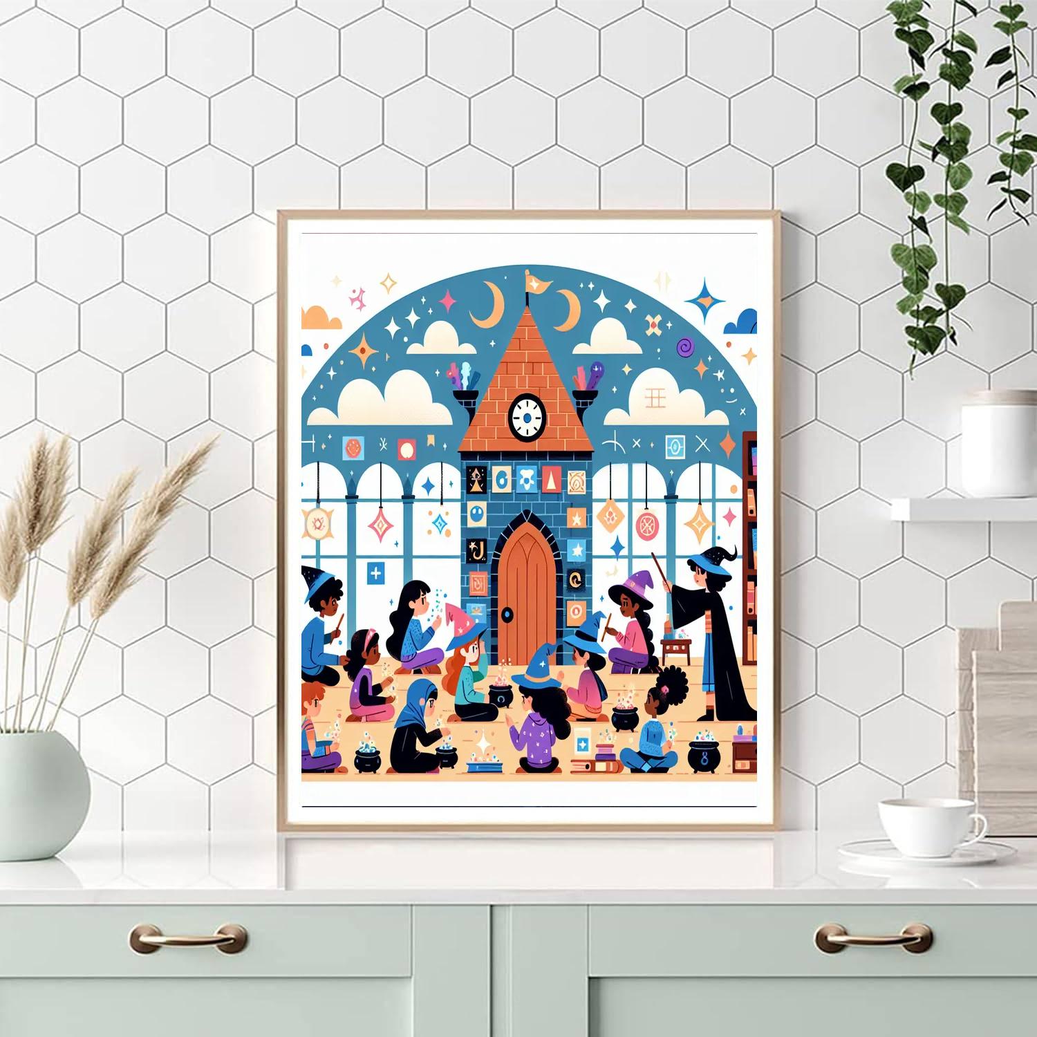 Wizard’s School Of Magic Number Painting