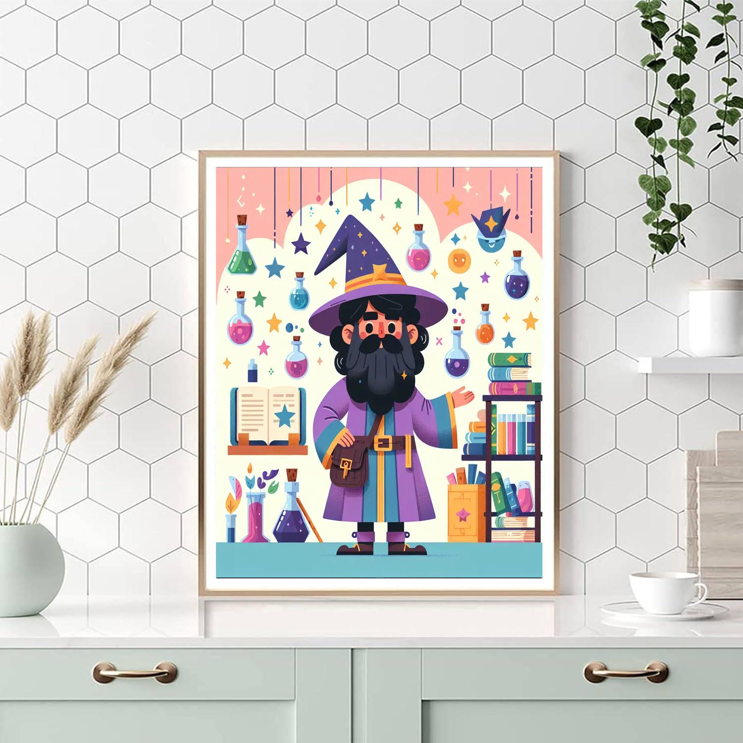 Fantasy Wizard's Workshop DIY Paint By Numbers