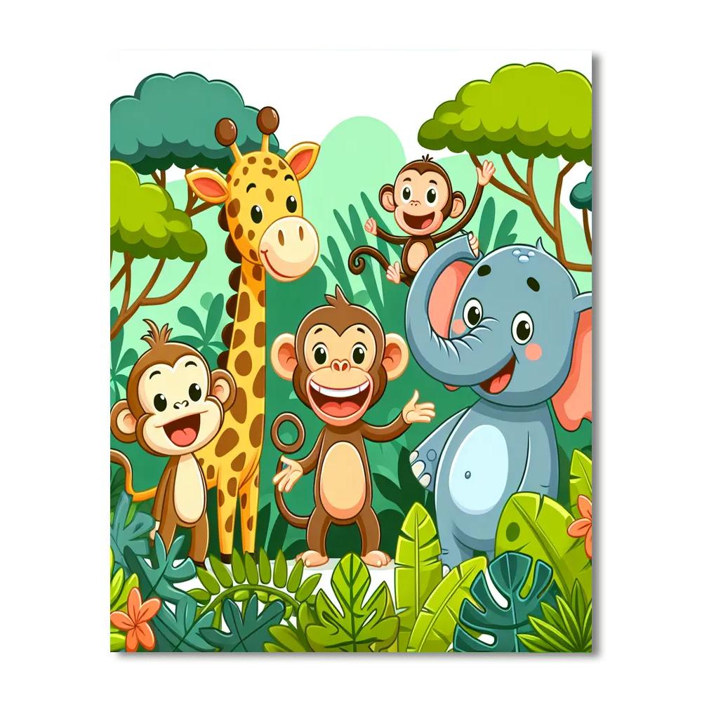 Wacky Wild Animals Paint By Numbers Kits