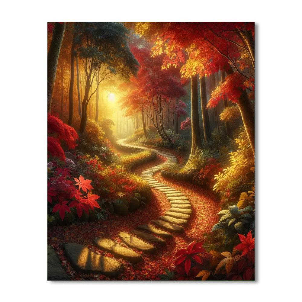 Enchanted Autumn Path Paint By Numbers Kits