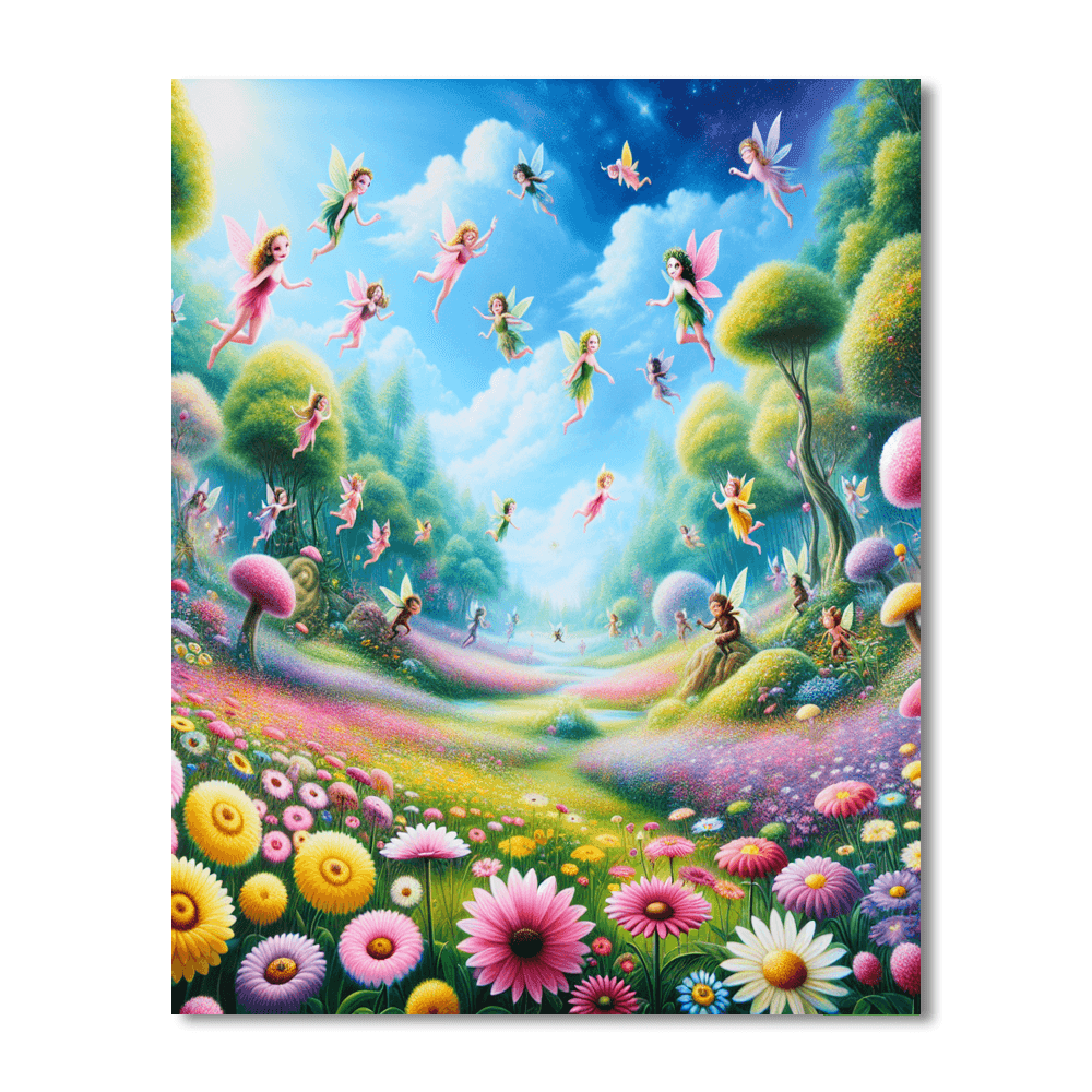 Enchanting Fairy Meadow Painting By Numbers Kit