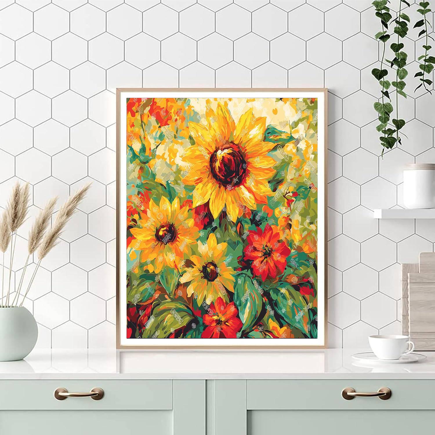 Vincent Van Gogh Inspired Lively Floral Harmony  Paint By Number