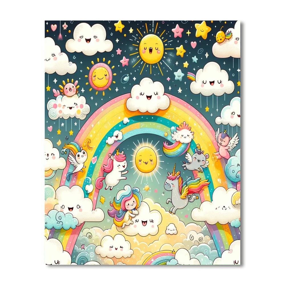 Magical Cloud Kingdom Paint By Color