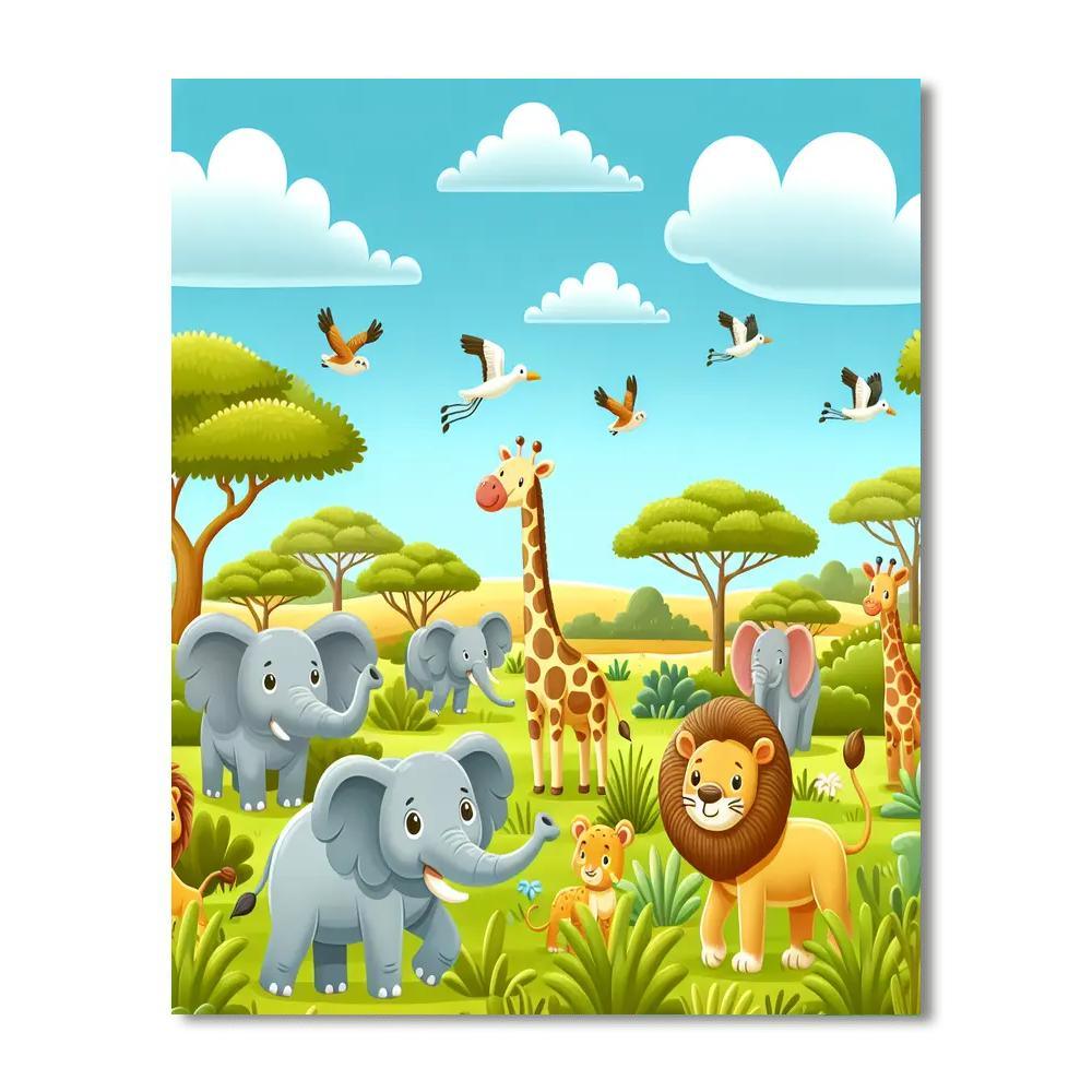 Animal Adventure Safari Paint By Number