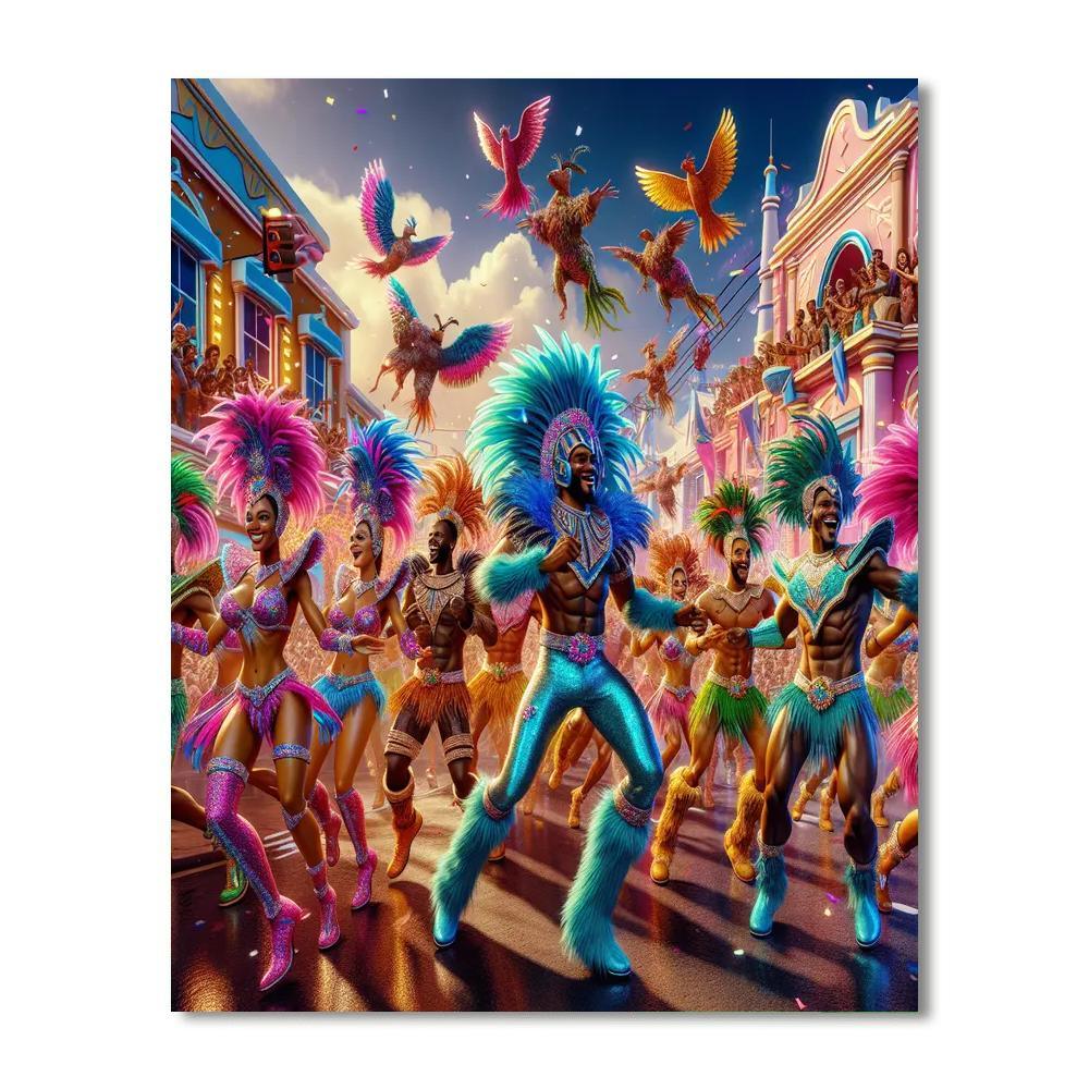 Nassau Junkanoo Parade - Nassau, Bahamas Paint By Numbers