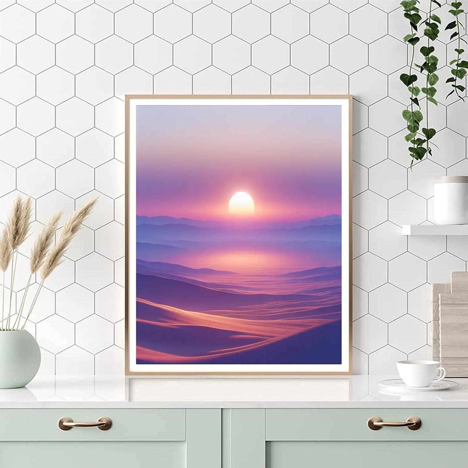 Lavender Sunset Harmony Paint By Numbers Art