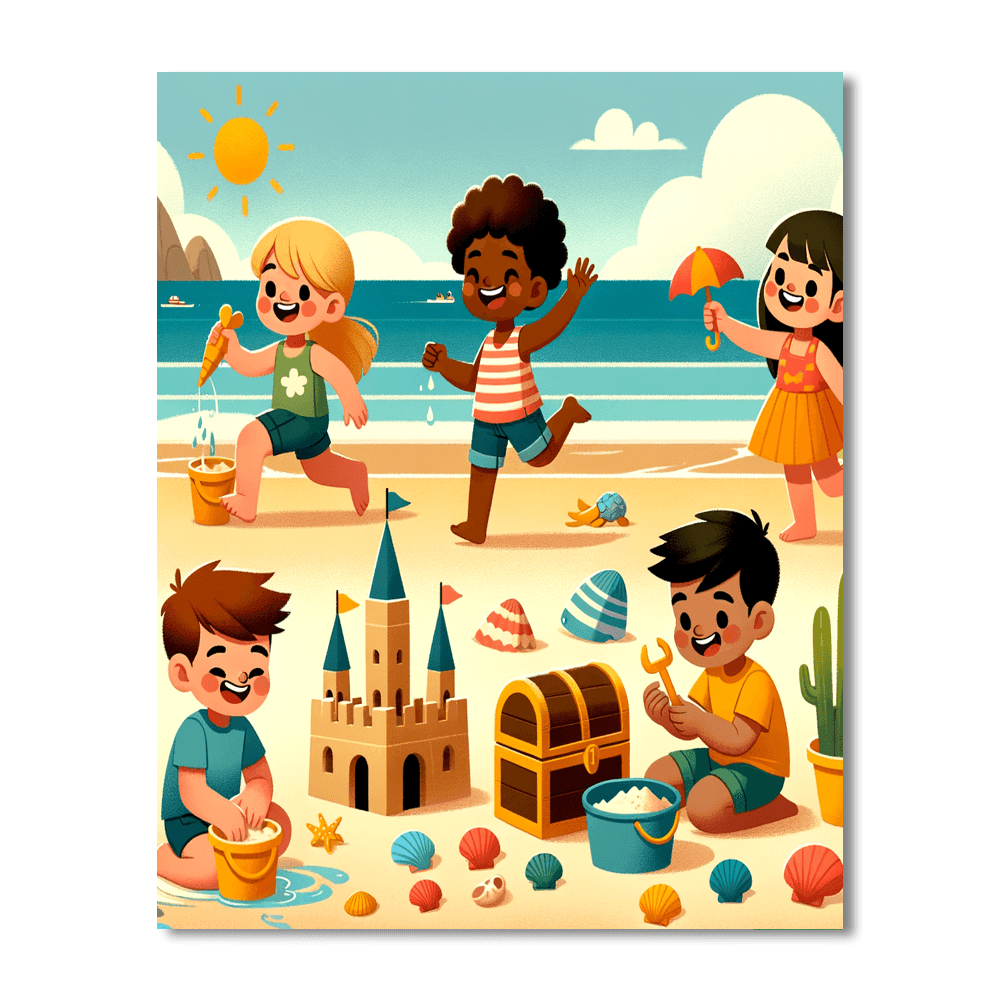 Seaside Treasure Hunt Painting By Numbers Kit