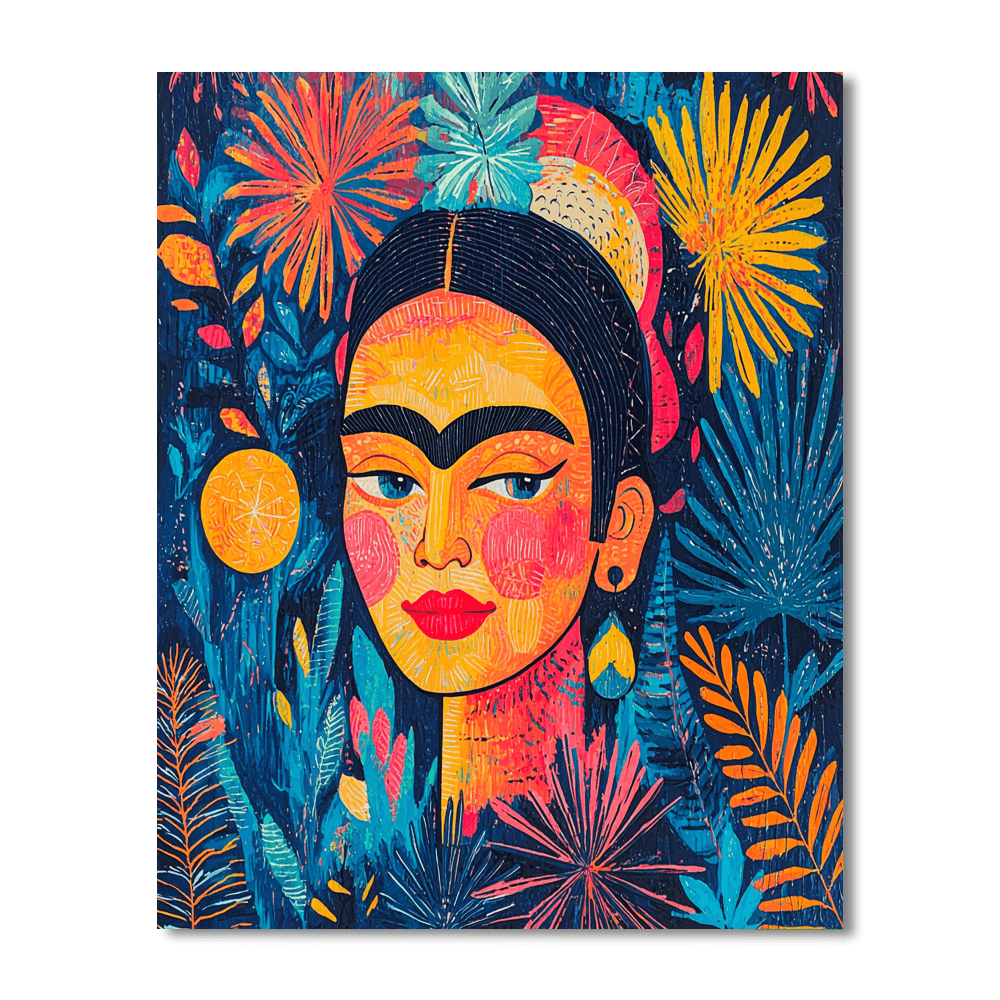 Frida Kahlo Inspired Chasing Dreams  Paint By Color