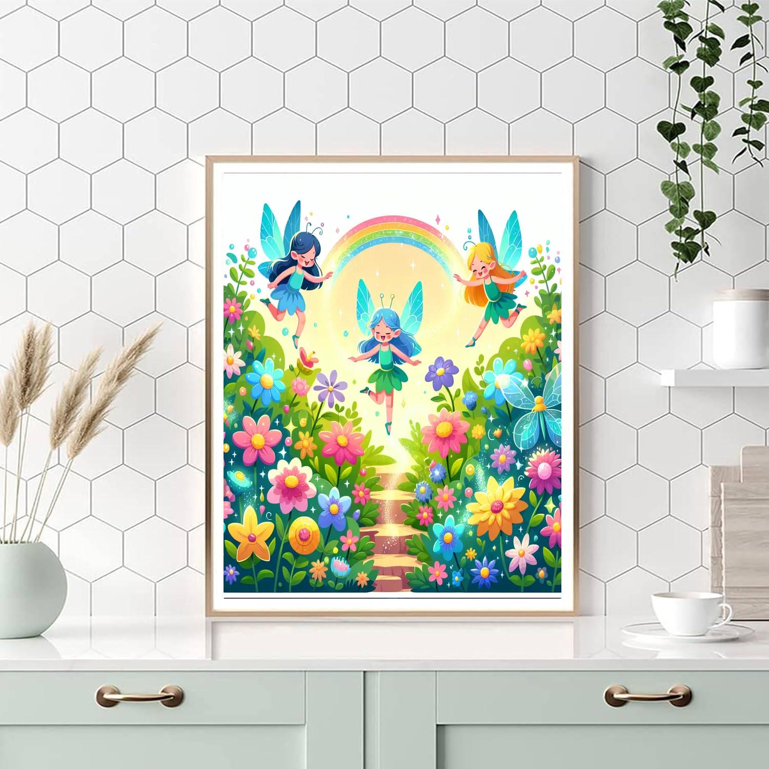 Garden Fairy Frolic DIY Paint By Numbers