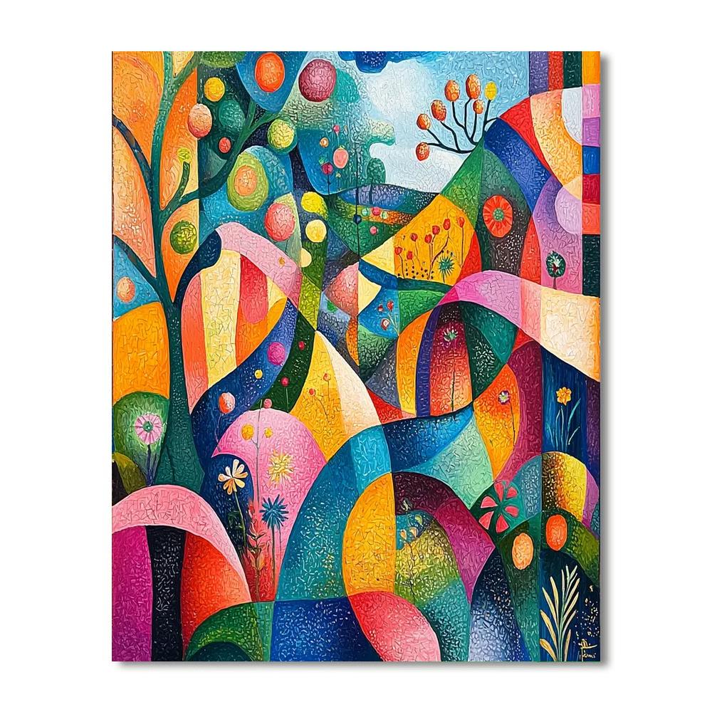 Joan Miró Inspired Abstract Eden  Painting Number Kit