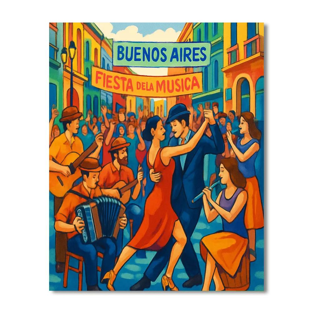 Fiesta De La Musica - Buenos Aires Numbered Painting Kits