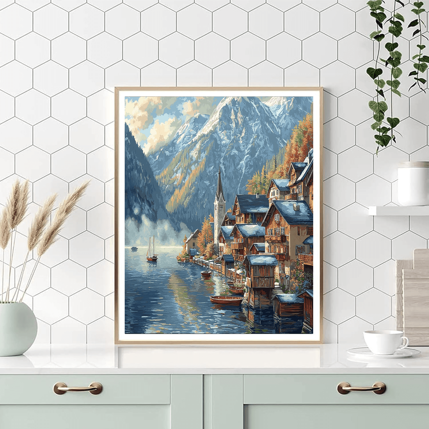 Hallstatt - Salzkammergut, Austria Numbered Painting Kits