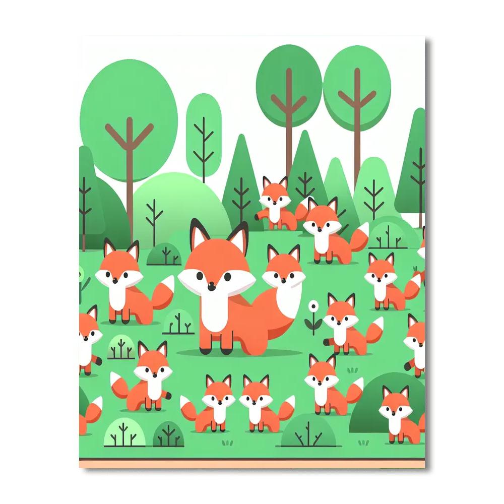 Woodland Fox Friends Paint By Numbers