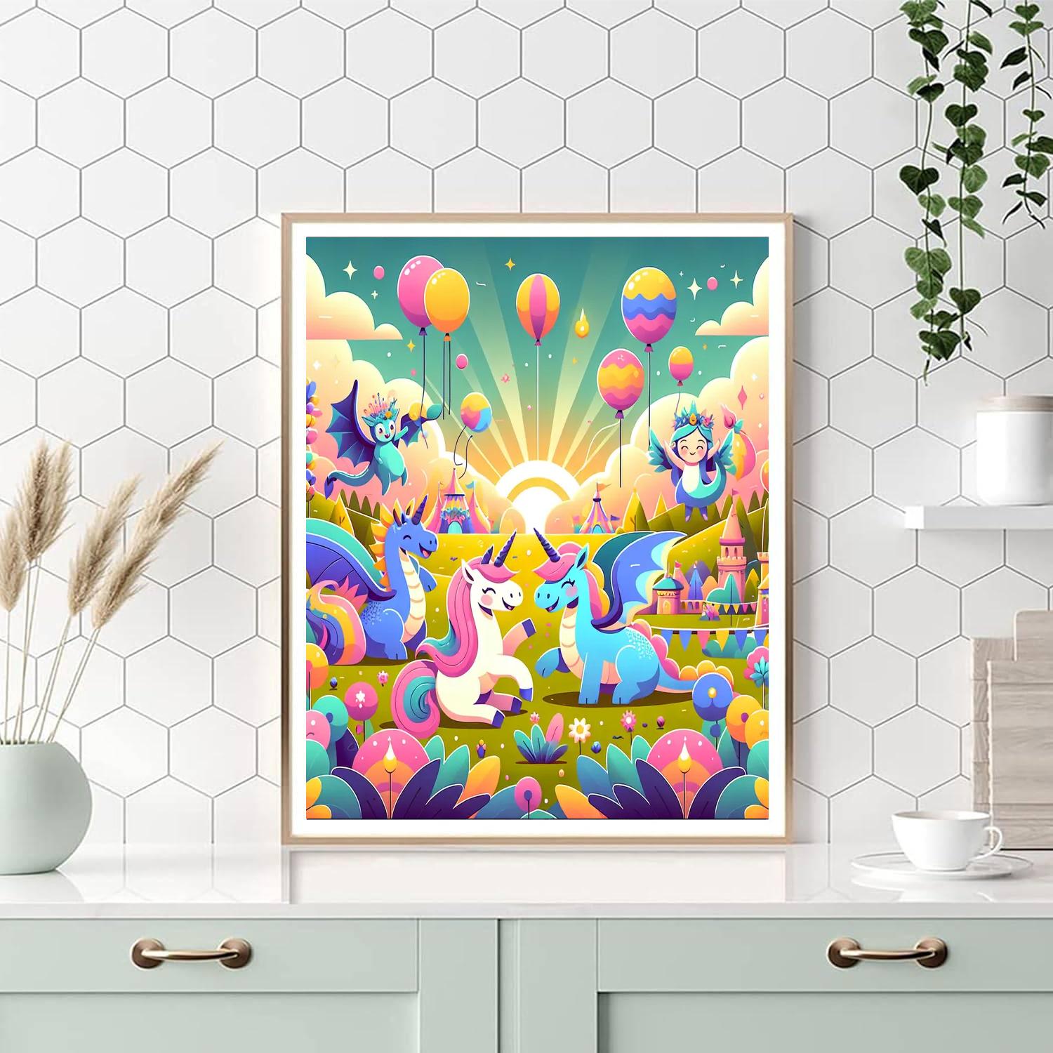 Magical Creature Celebration Painting Number Kit