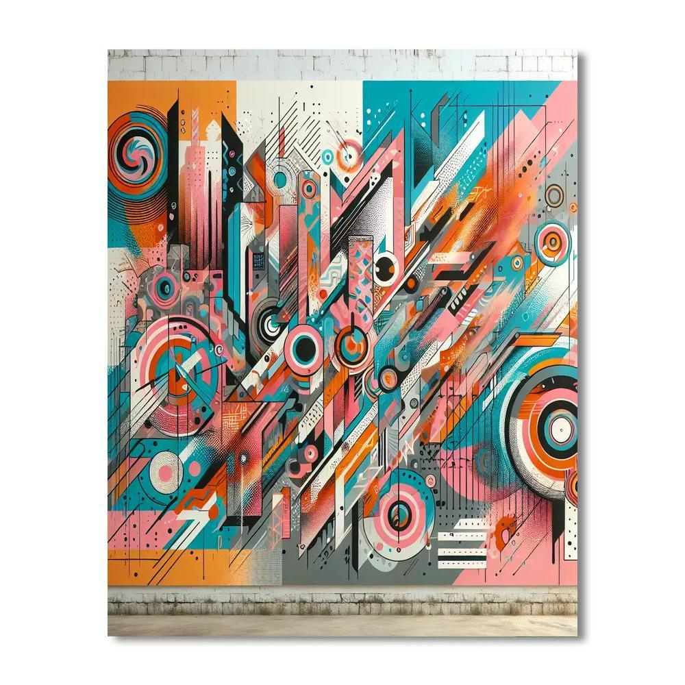 Radiant Urban Mural Paint By Numbers
