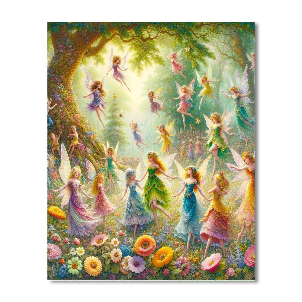 Sweet Dreams Of Woodland Fairies Paint By Numbers Art