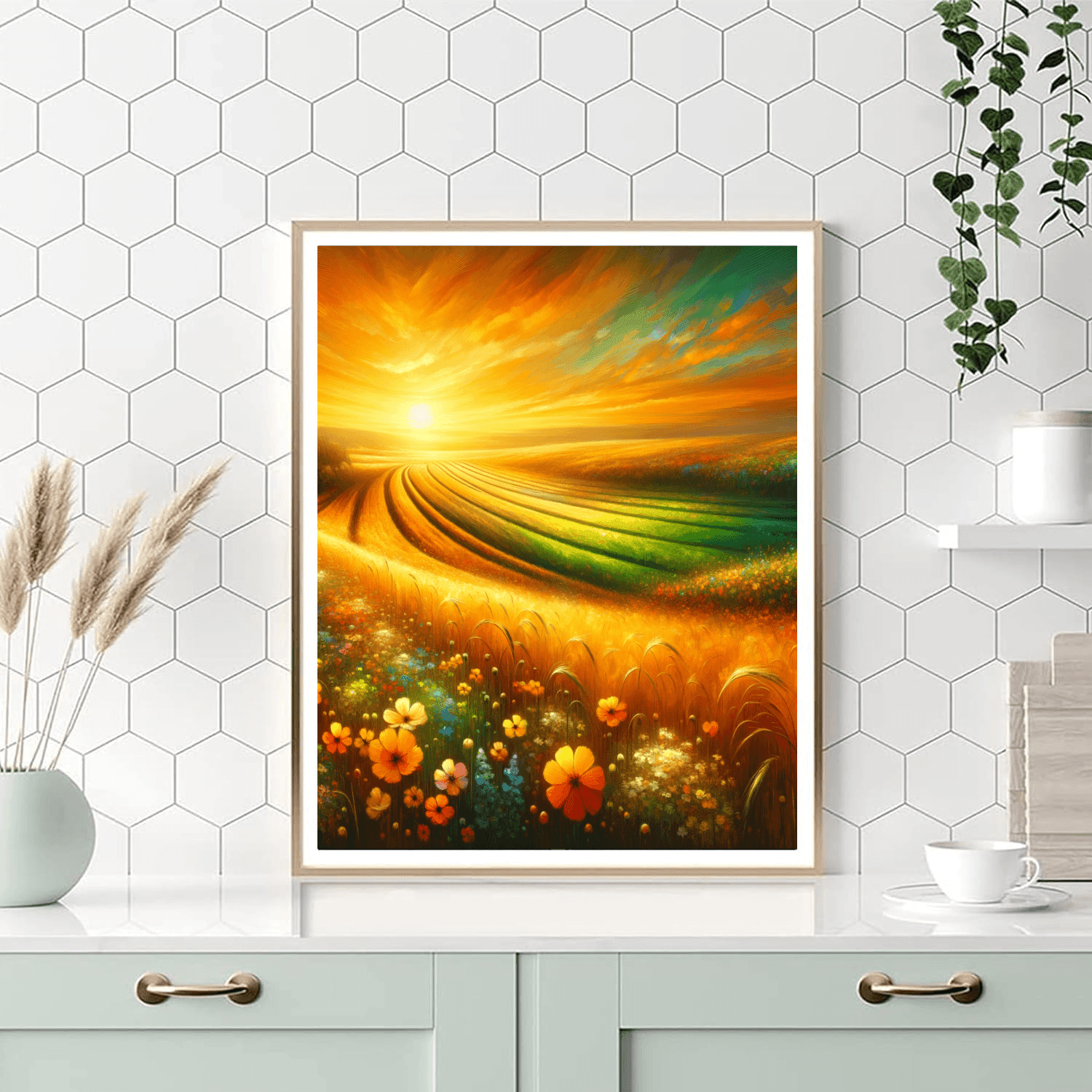 Rural Sunset Stroll DIY Paint By Numbers