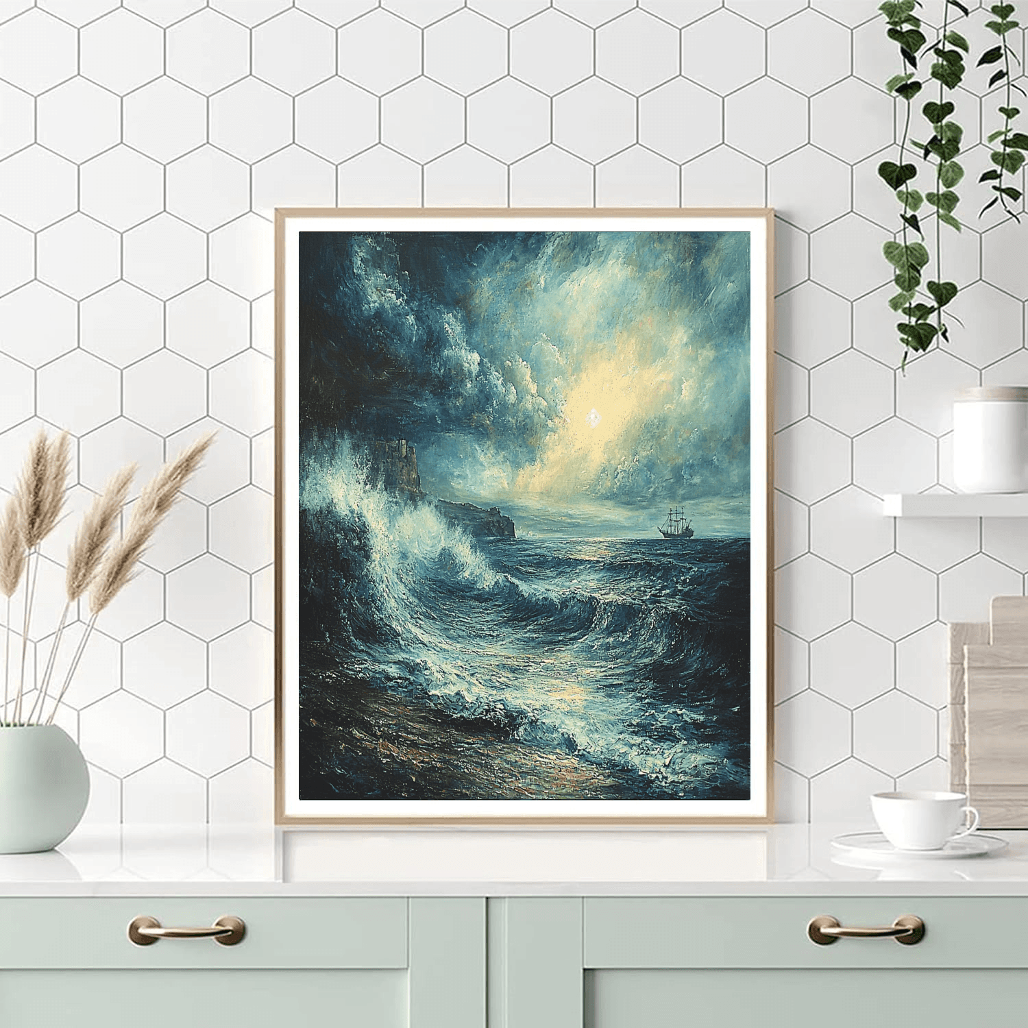 J.M.W. Turner Inspired Turner's Coastal Storm  Paint By Numbers Art