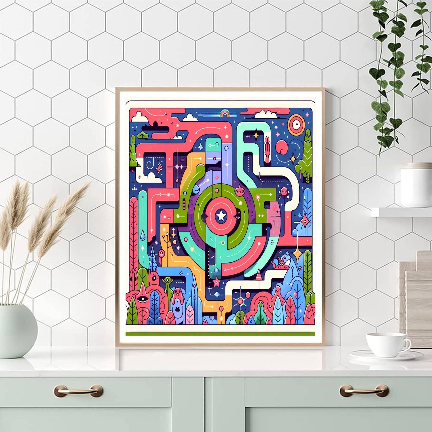 Mystery Of The Enchanted Maze Number Painting