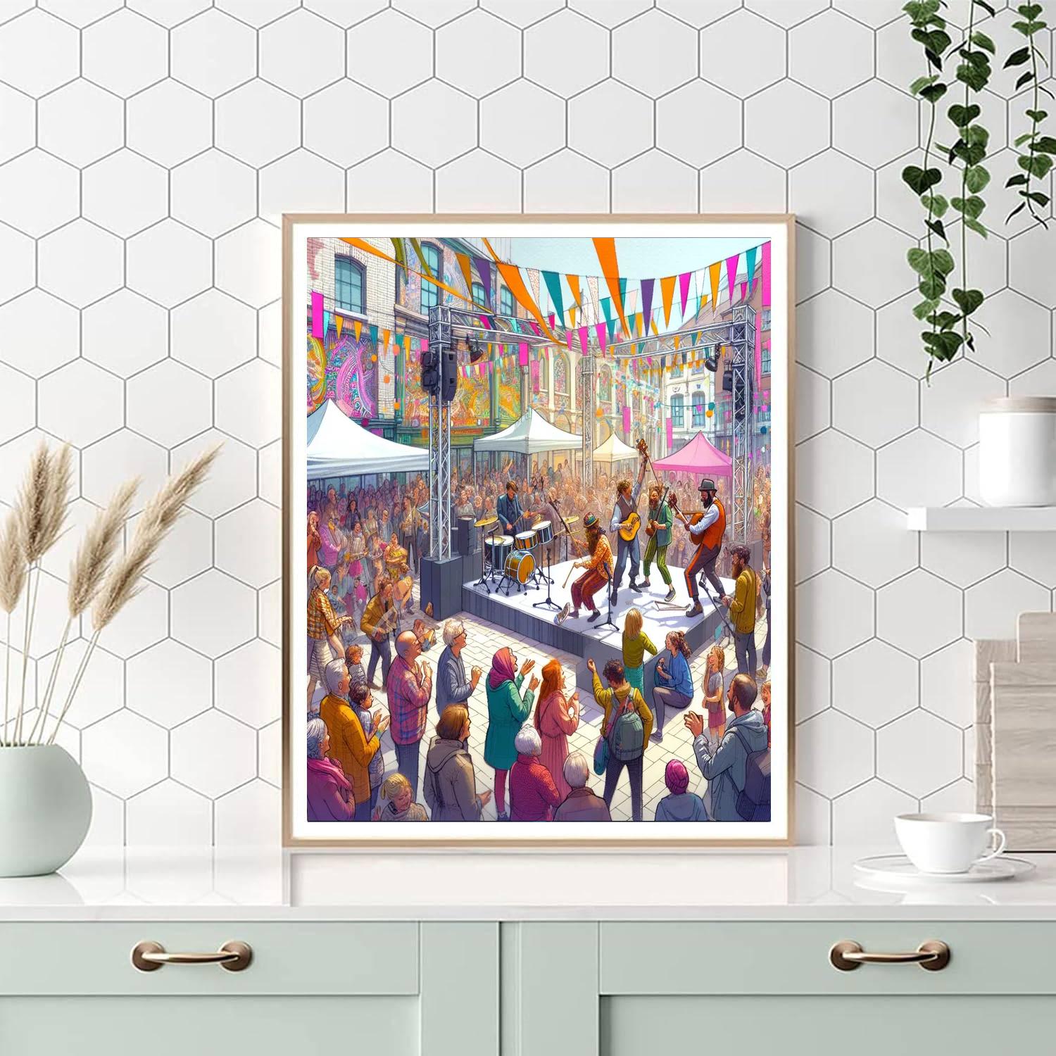 Santiago A Mil Festival Number Painting