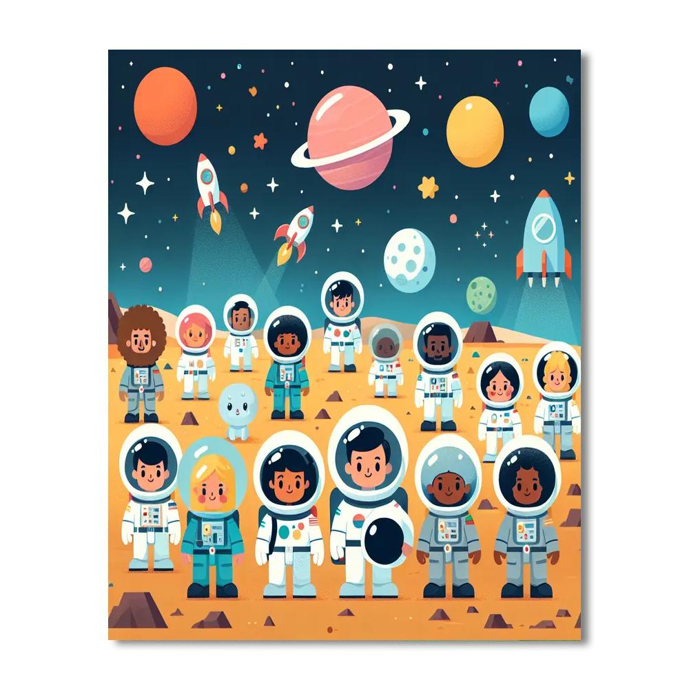 Space Pioneer Painting Number Kit