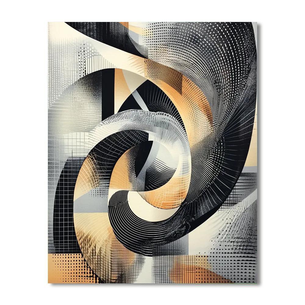 M.C. Escher Inspired The Spiral Of Thought  Number Painting