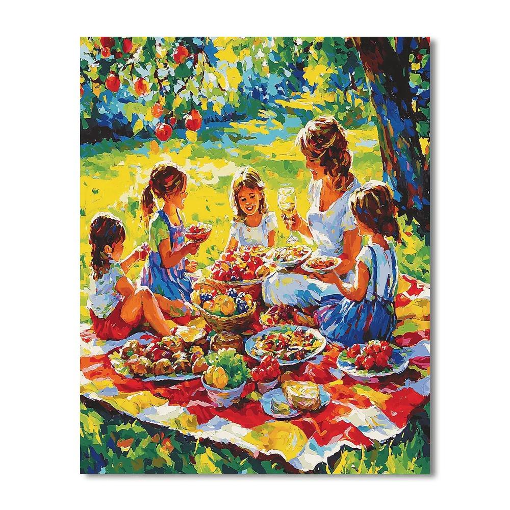 The Picnic Blanket Number Painting