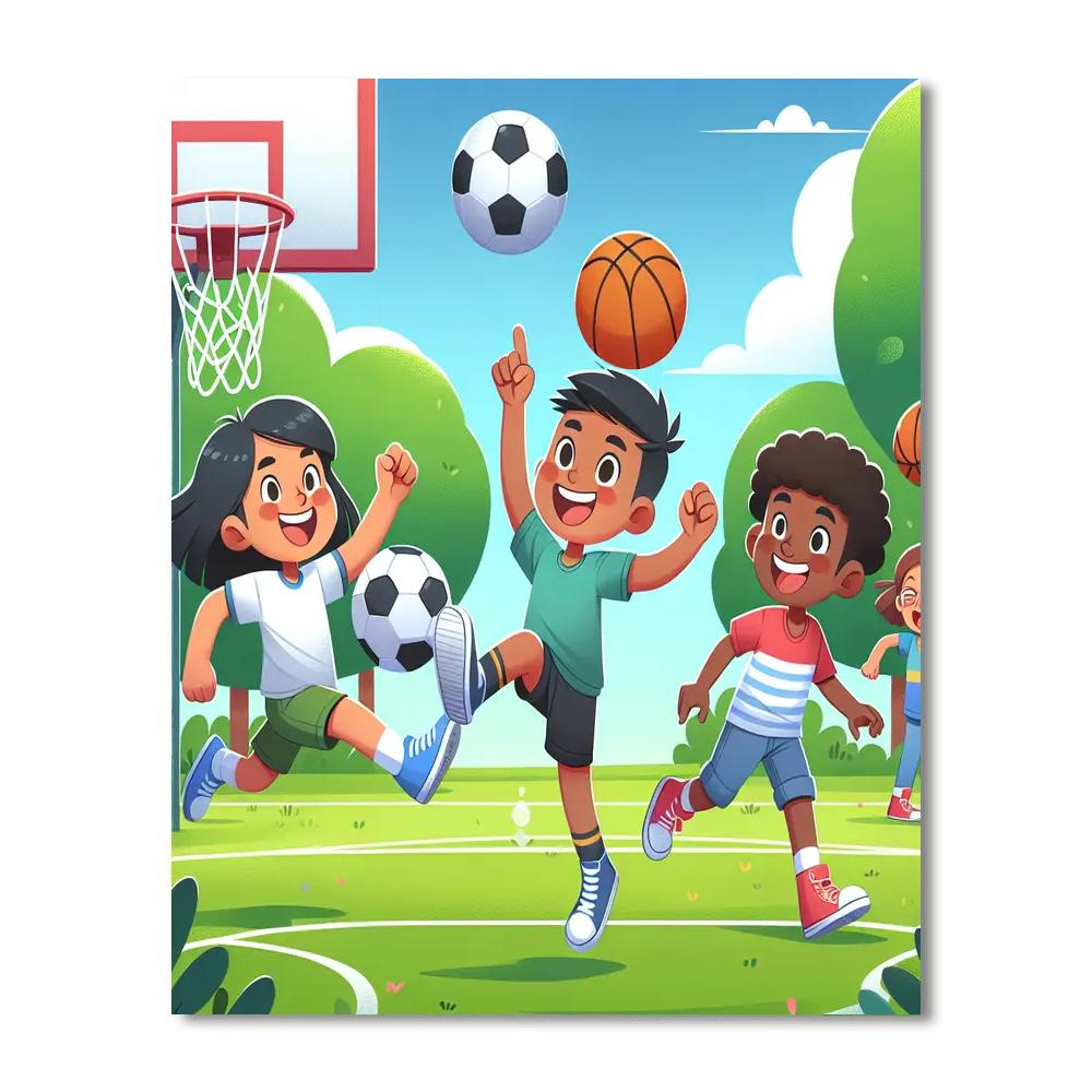 Sports Adventure Painting Number Kit