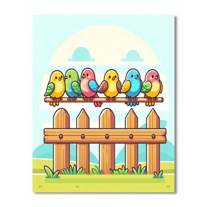 Singing Songbirds Painting Number Kit