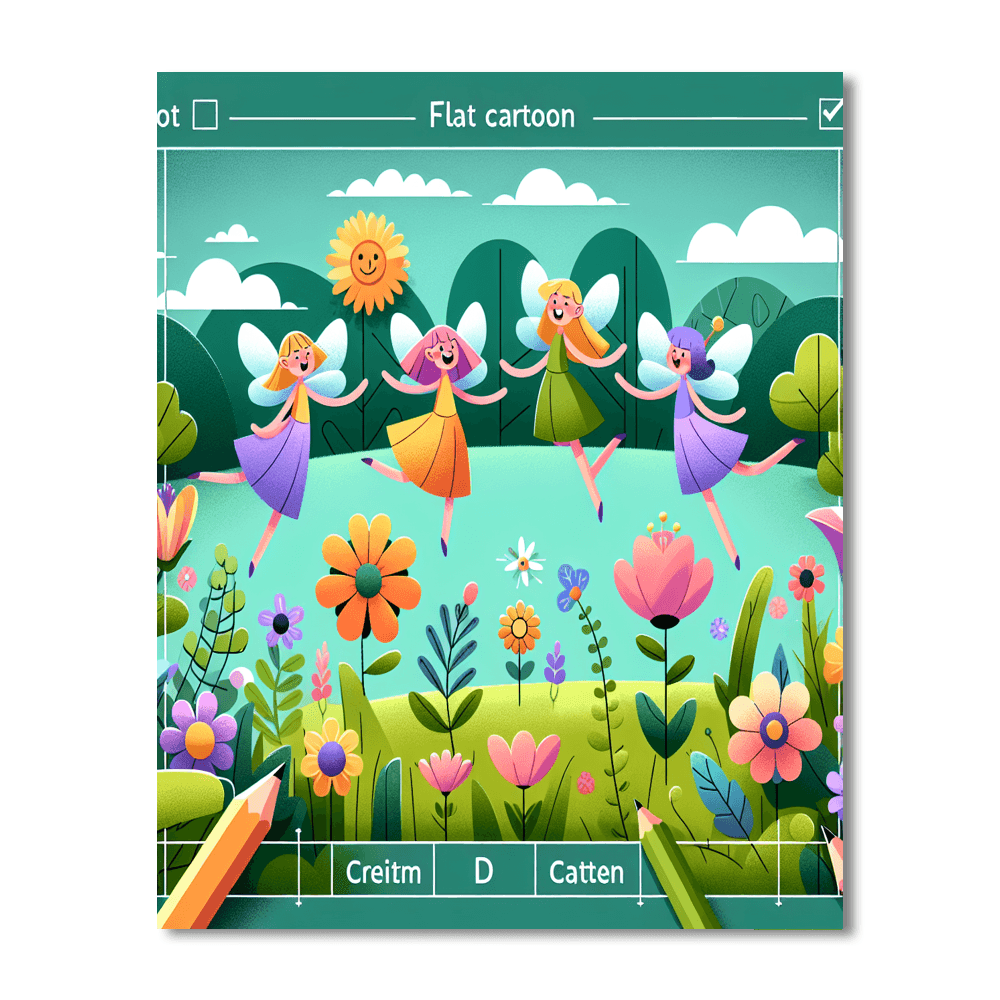 Fairytale Garden With Dancing Fairies Paint By Number