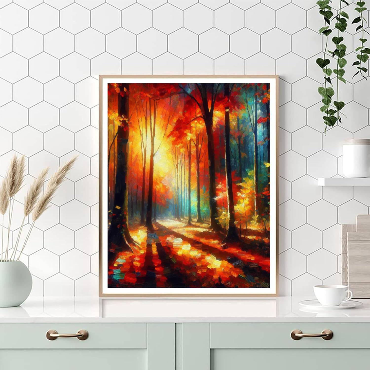 Radiant Autumn Foliage DIY Paint By Numbers