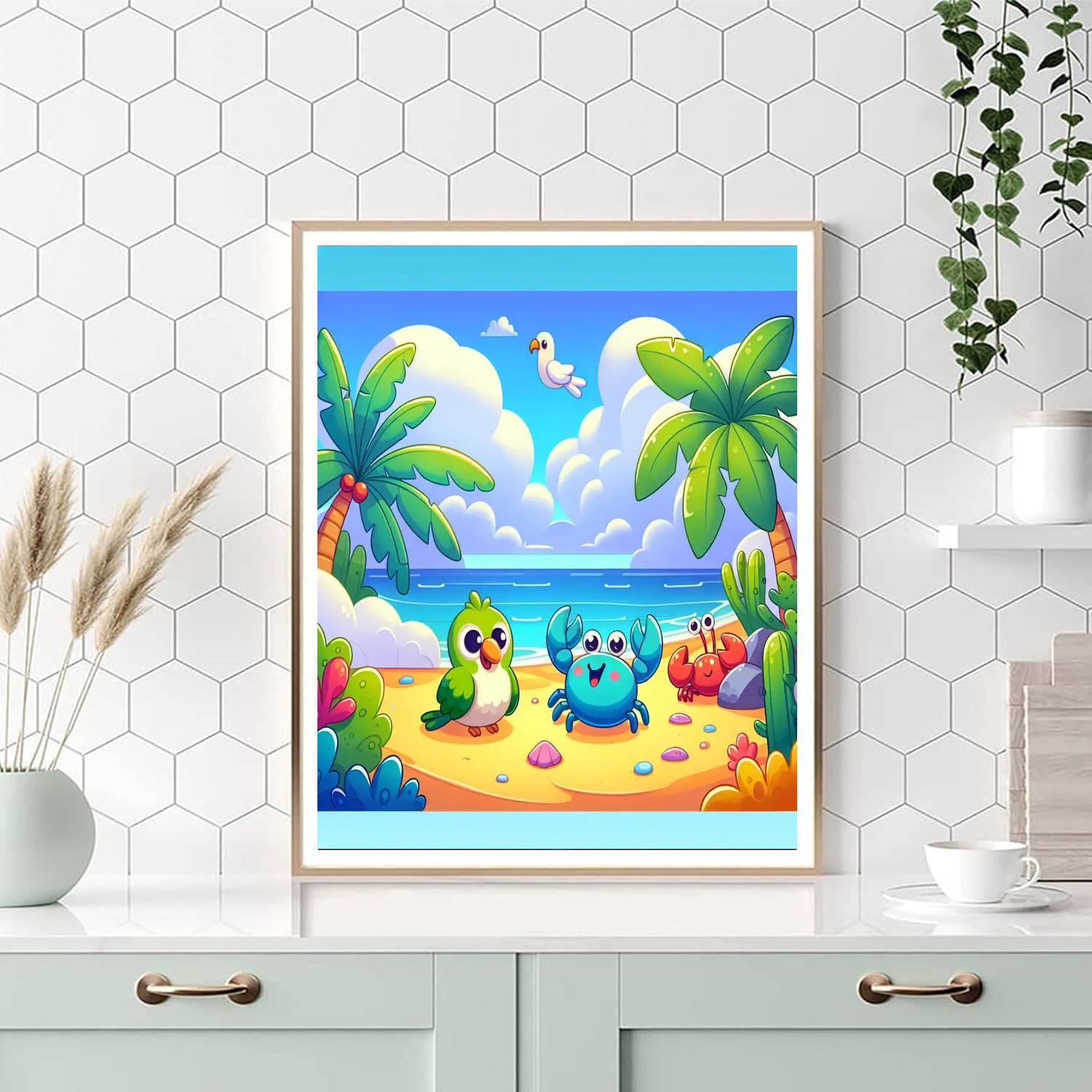 Tropical Island Fun Painting By Numbers Kit