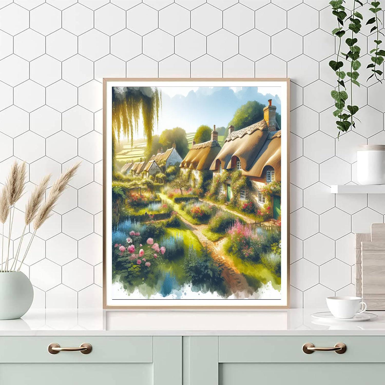 Countryside Cottages Serenity Numbered Painting Kits