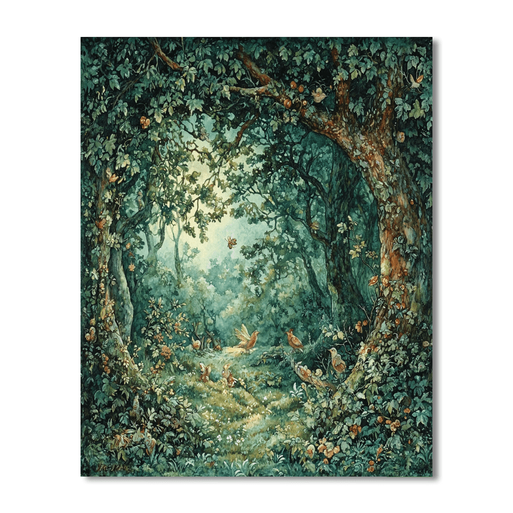 Arthur Rackham Inspired Fanciful Fairy Tale Forest  Paint By Numbers Kits