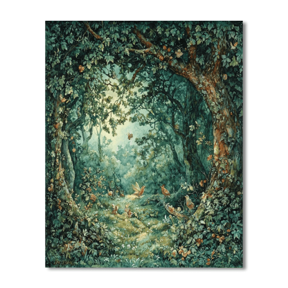 Arthur Rackham Inspired Fanciful Fairy Tale Forest  Paint By Numbers Kits